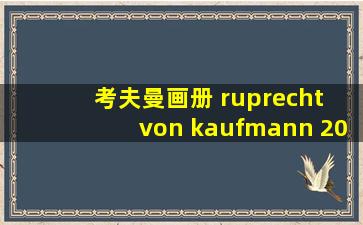 考夫曼画册 ruprecht von kaufmann 2013 - 2020